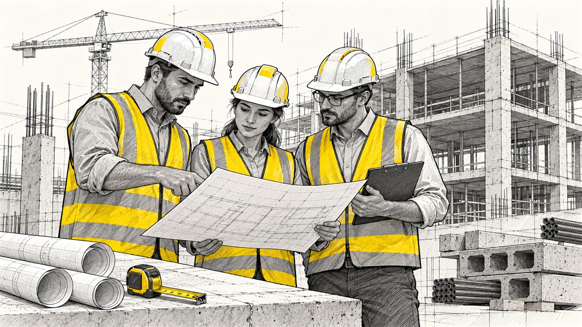 Civil Engineers working on a construction project