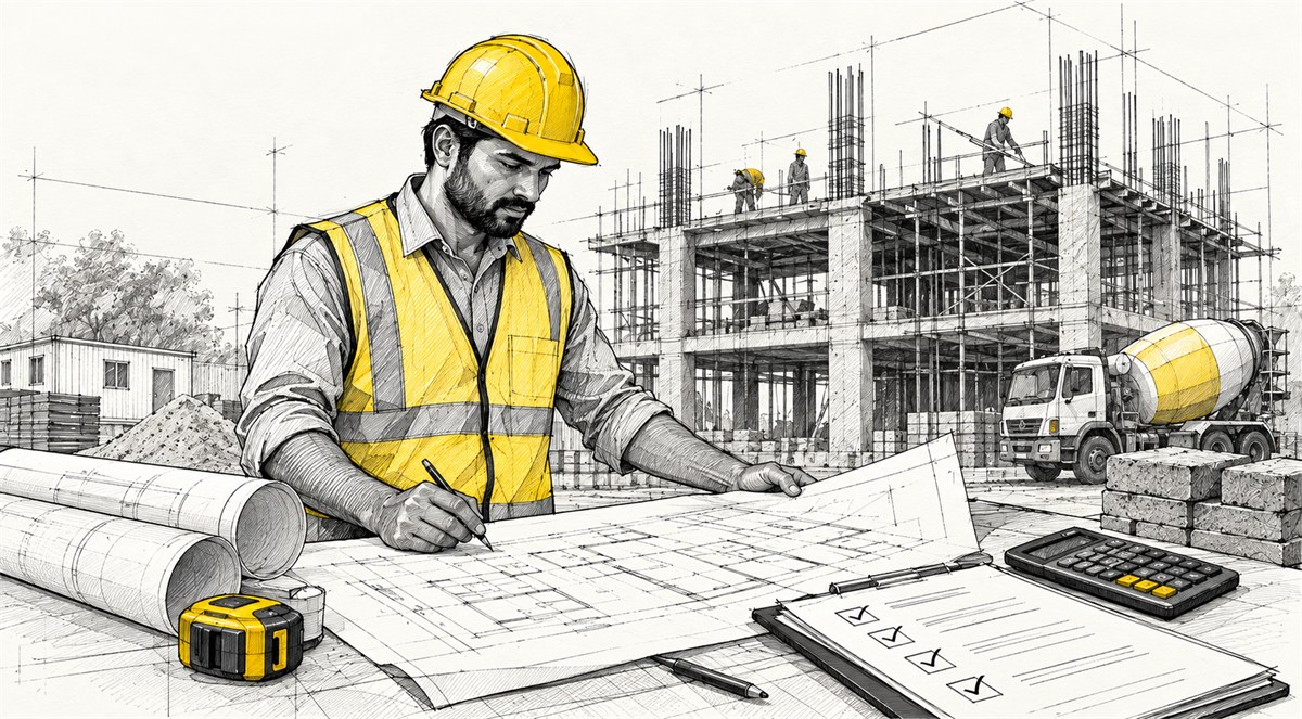 Contractors working on a construction project